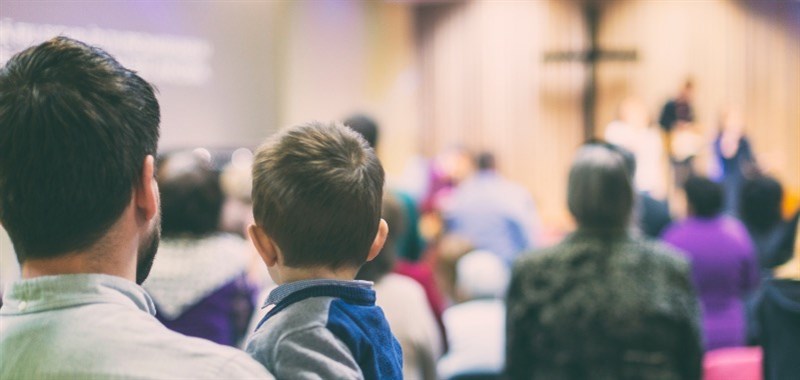 People in a church service